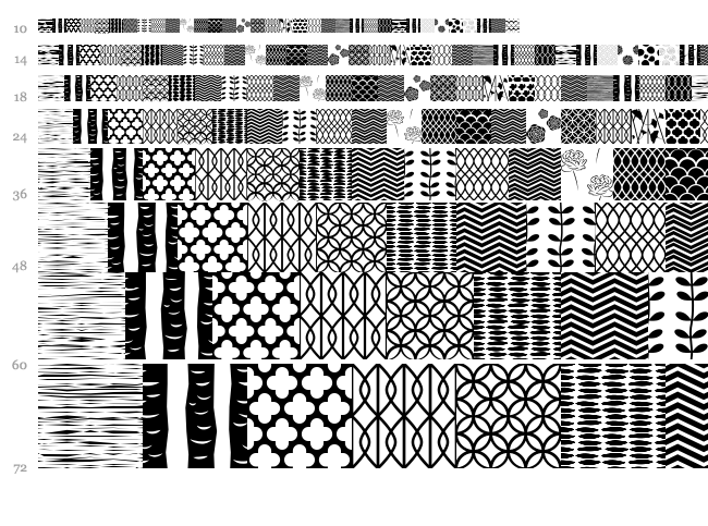 Peoni Patterns font waterfall